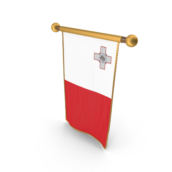 Malta Country Hanging Flag Design PNG & PSD Images Malta Country Hanging Flag Design PNG & PSD Images