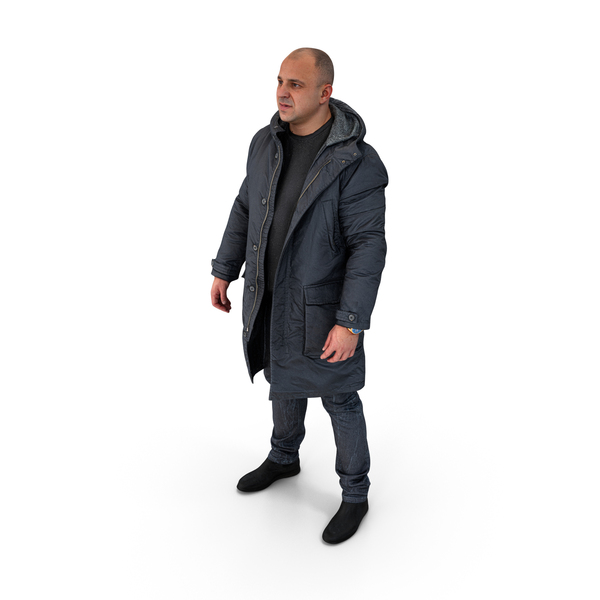 Man In Casual Winter Jacket PNG & PSD Images