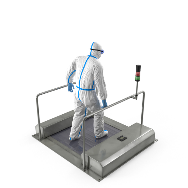 Hazmat Worker: Man in Medical Protective Suit with Automatic Shoes Sole Cleaner PNG & PSD Images Hazmat Worker: Man in Medical Protective Suit with Automatic Shoes Sole Cleaner PNG & PSD Images