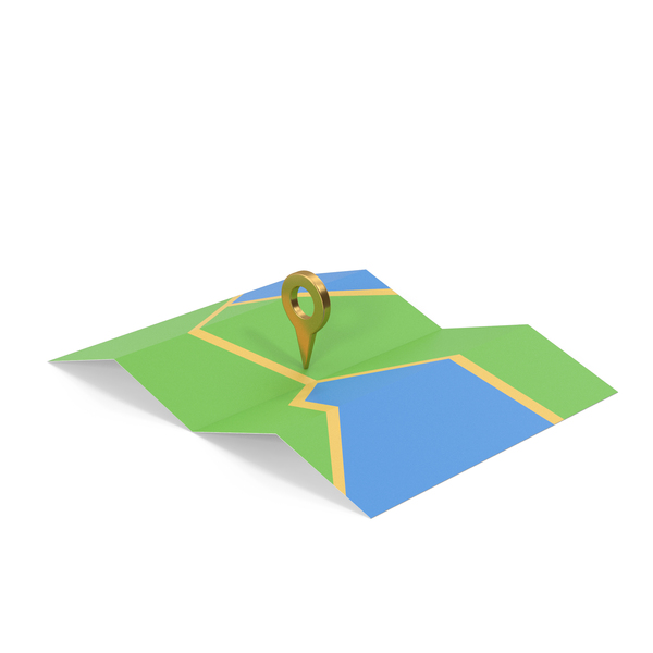 Map Paper And Gold Pin PNG & PSD Images Map Paper And Gold Pin PNG & PSD Images