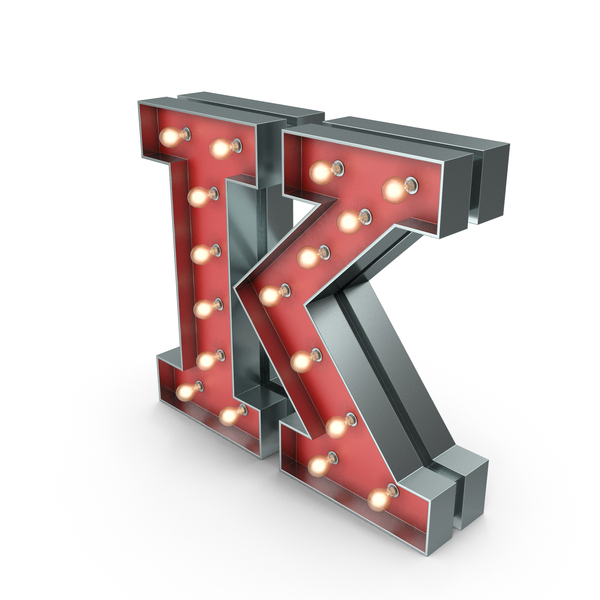 Roman Alphabet: Marquee Letter K PNG & PSD Images