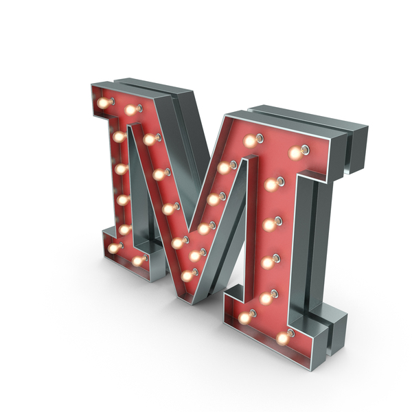 Marquee Letter M PNG Images & PSDs for Download | PixelSquid - S122945639