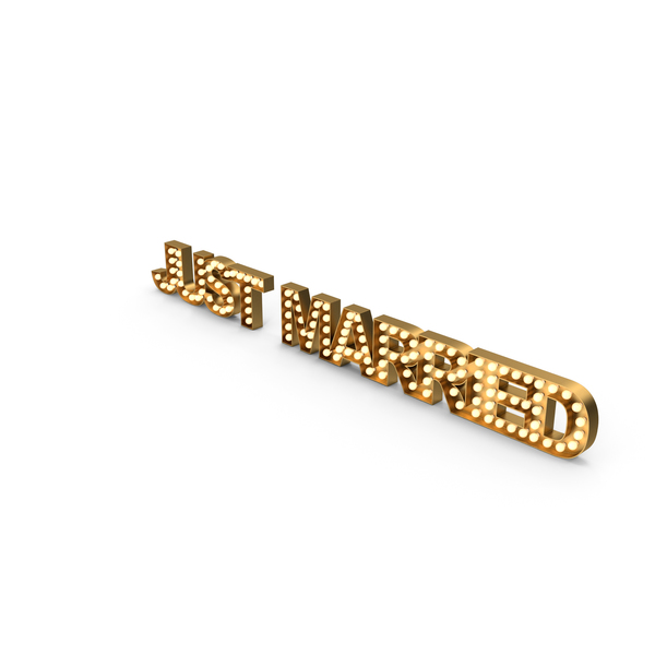 Theater: Marquee Sign JUST MARRIED PNG & PSD Images