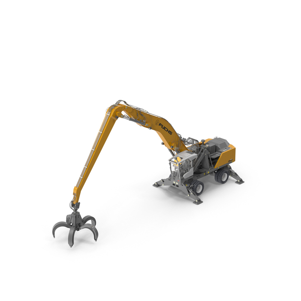 Mobile Crane: Material Handler Terex Fuchs MHL360 Pylon Mounted Machine Low PNG & PSD Images Mobile Crane: Material Handler Terex Fuchs MHL360 Pylon Mounted Machine Low PNG & PSD Images