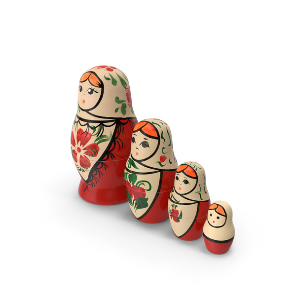Matryoshka Doll Set PNG & PSD Images