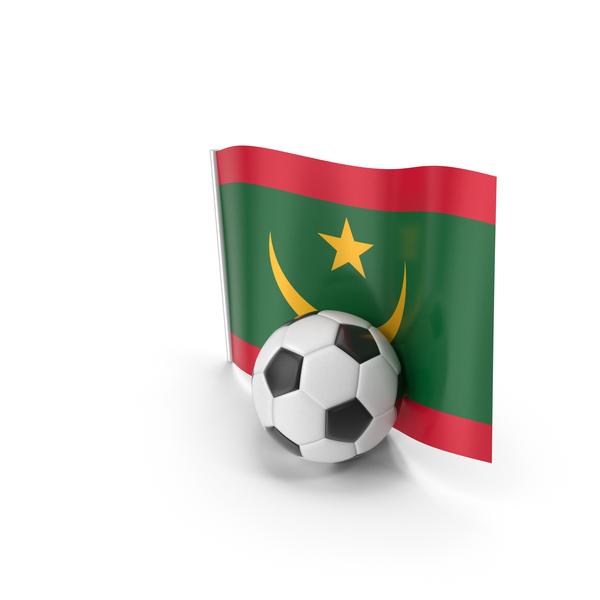 Mauritania Flag With Foot Ball PNG & PSD Images Mauritania Flag With Foot Ball PNG & PSD Images