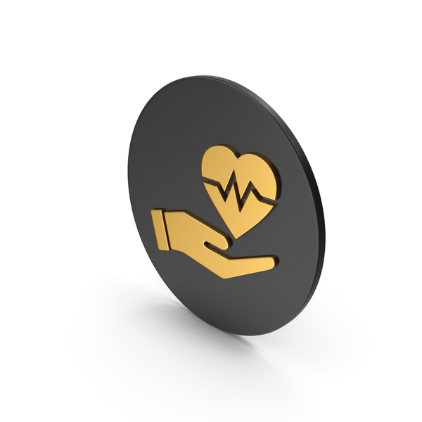 Shape: Medical Heart In Hand Gold Icon PNG & PSD Images Shape: Medical Heart In Hand Gold Icon PNG & PSD Images