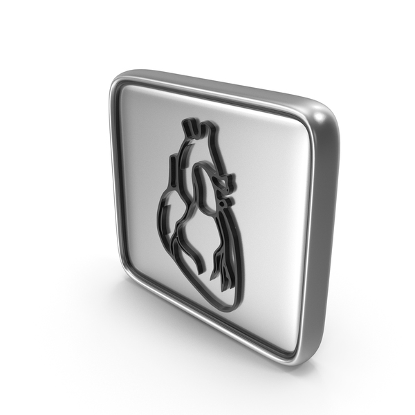 Computer Icon: Medical Human Heart Logo Coin Silver PNG & PSD Images
