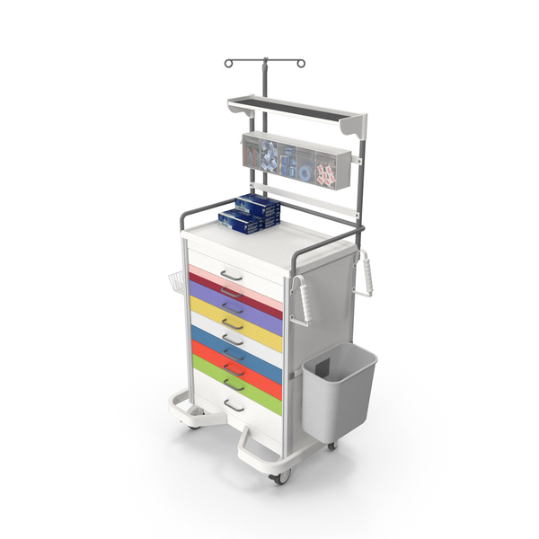 Lab Equipment: Medical Supply Cart PNG & PSD Images