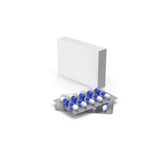 Packaged Medicine: Medication Package and Blue Capsule Pills PNG & PSD Images Packaged Medicine: Medication Package and Blue Capsule Pills PNG & PSD Images