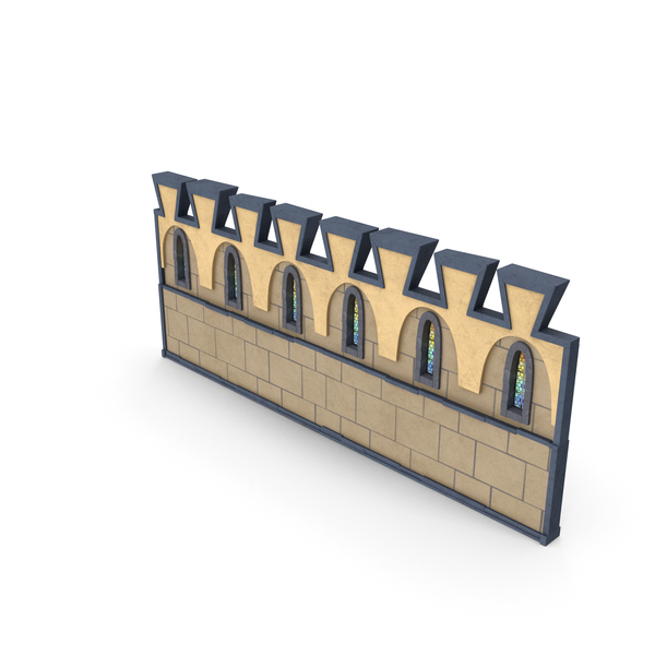 Gothic: Medieval Castle Wall Segment PNG & PSD Images