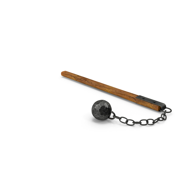 Medieval Flail with Ball and Chain PNG & PSD Images