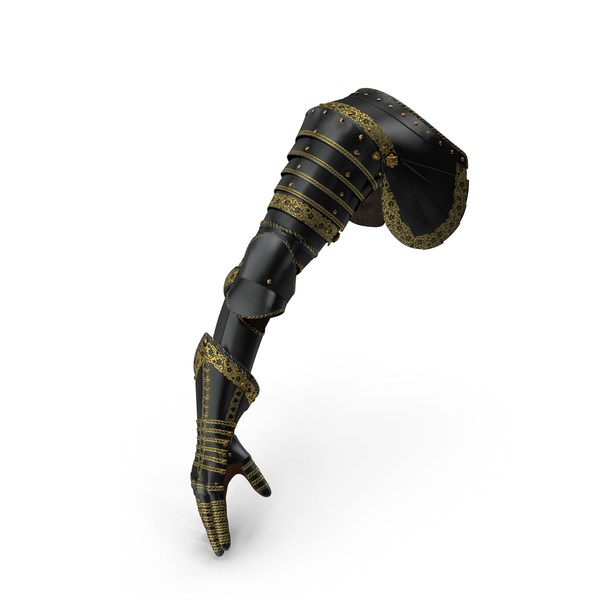 Medieval Knight Black Gold Arm Armor PNG & PSD Images Medieval Knight Black Gold Arm Armor PNG & PSD Images
