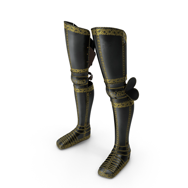Medieval Knight Black Gold Leg Armor PNG Images & PSDs for Download ...
