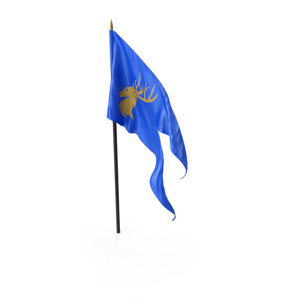Flag: Medieval Waving Banner On Pole Blue Gold PNG & PSD Images Flag: Medieval Waving Banner On Pole Blue Gold PNG & PSD Images