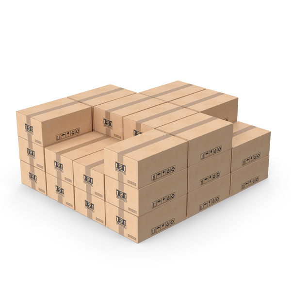 Medium Stack Of Cardboard Box PNG & PSD Images