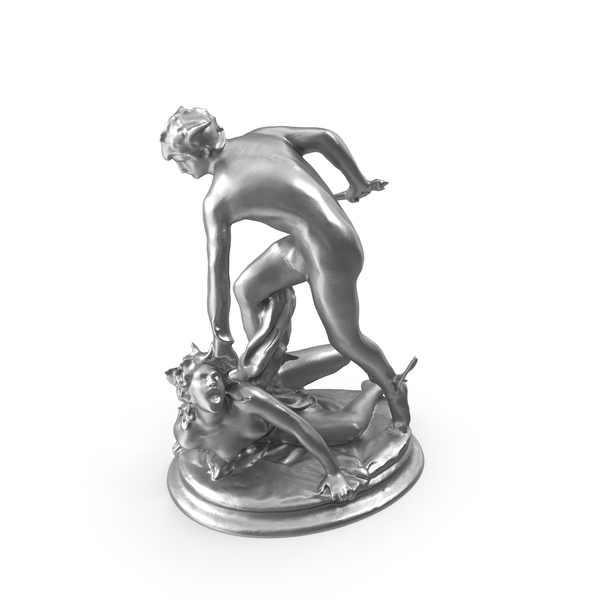Man Statue: Medusa and Perseus Metal PNG & PSD Images