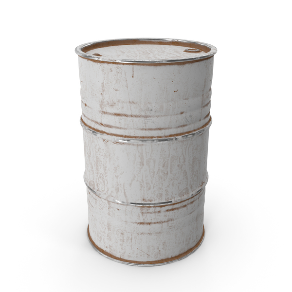 Metal Barrel Painted White PNG & PSD Images Metal Barrel Painted White PNG & PSD Images
