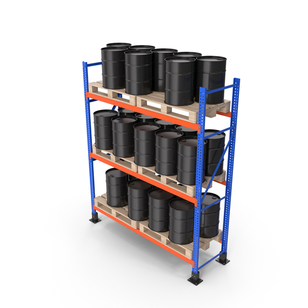 Metal Barrels On Pallet Rack PNG Images & PSDs for Download