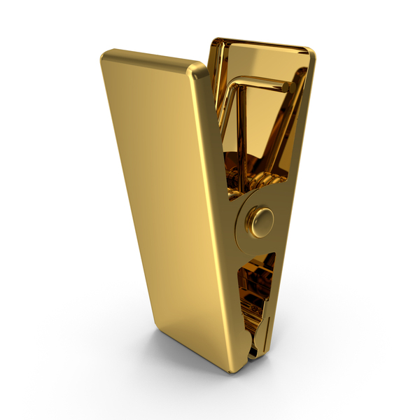 Metal Clothespin Gold PNG & PSD Images