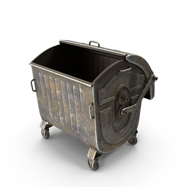 Metal Garbage Container Oxidized Open PNG & PSD Images Metal Garbage Container Oxidized Open PNG & PSD Images