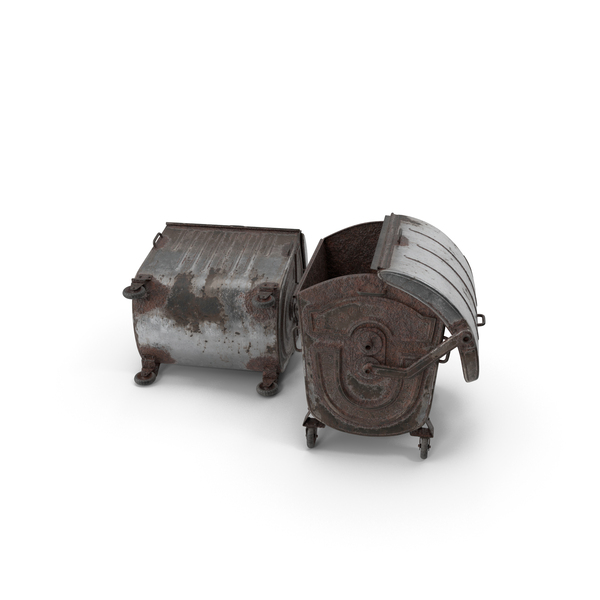 Container: Metal Garbage Containers Rusted Posed PNG & PSD Images Container: Metal Garbage Containers Rusted Posed PNG & PSD Images