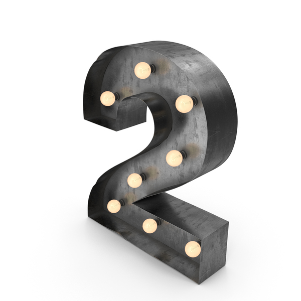 Number: Metal Light Up Marquee Numbers 2 PNG & PSD Images Number: Metal Light Up Marquee Numbers 2 PNG & PSD Images