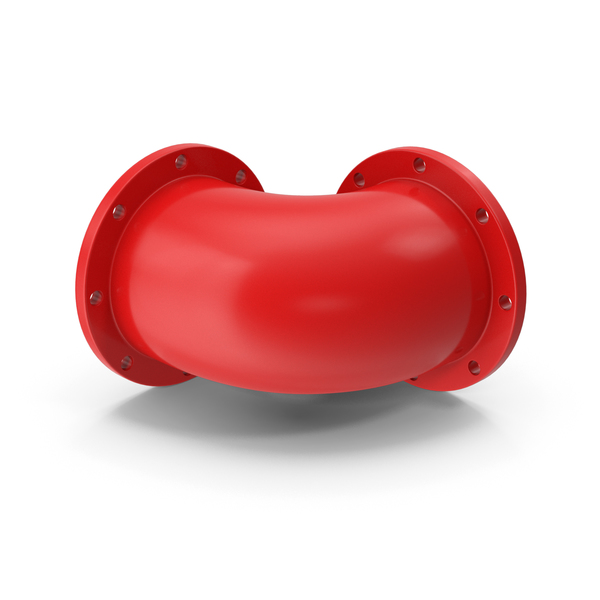 Industrial Pipes: Metal Pipe 90 Degree Red PNG & PSD Images