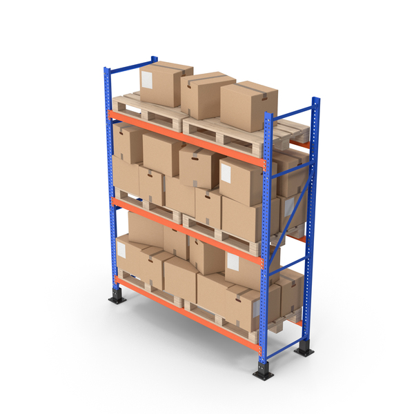 Metal Shelf / Pallet Rack And Cardboard Boxes PNG & PSD Images Metal Shelf / Pallet Rack And Cardboard Boxes PNG & PSD Images