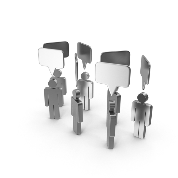 Metal Stickman Figures With Speech Bubble PNG & PSD Images Metal Stickman Figures With Speech Bubble PNG & PSD Images