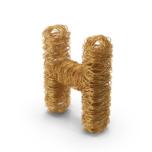 Language: Metal Wire Letter H PNG & PSD Images