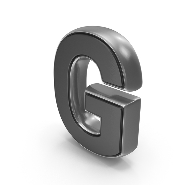 Symbols: Metalic Dual Color Alphabet Capital G Black PNG & PSD Images