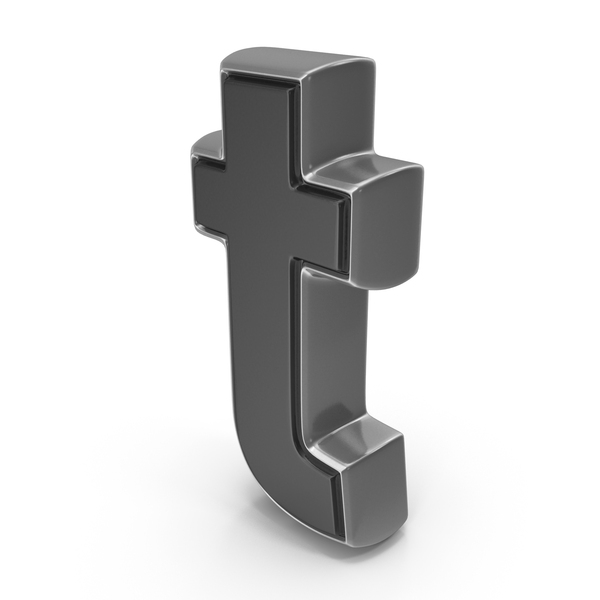 Symbols: Metalic Dual Color Alphabet Small T Black PNG & PSD Images