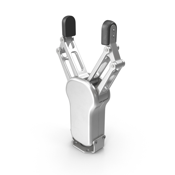 Robotic Arm: Metalic Gripper Attachment PNG & PSD Images