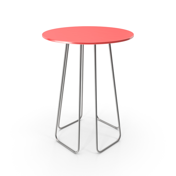 Metalic Red Bistro Table PNG & PSD Images