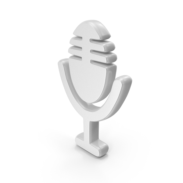 Retro Microphone: Mic Symbol White PNG & PSD Images