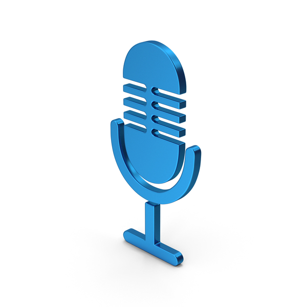 Computer Icon: Microphone Blue Metallic PNG & PSD Images Computer Icon: Microphone Blue Metallic PNG & PSD Images