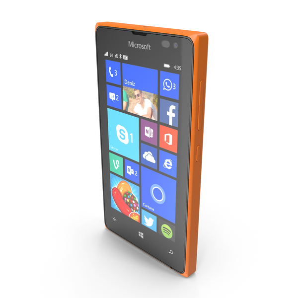 Smartphone: Microsoft Lumia 435 Dual SIM Orange PNG & PSD Images Smartphone: Microsoft Lumia 435 Dual SIM Orange PNG & PSD Images