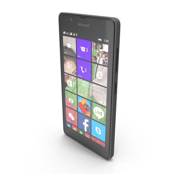 Smartphone: Microsoft Lumia 540 Dual SIM Black PNG & PSD Images