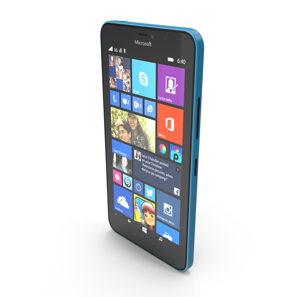Smartphone: Microsoft Lumia 640 XL Cyan PNG & PSD Images