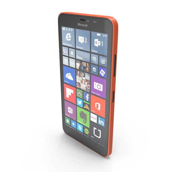 Smartphone: Microsoft Lumia 640 XL Dual SIM Orange PNG & PSD Images