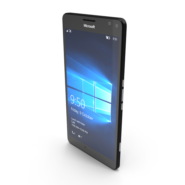 Smartphone: Microsoft Lumia 950 XL Black PNG & PSD Images Smartphone: Microsoft Lumia 950 XL Black PNG & PSD Images