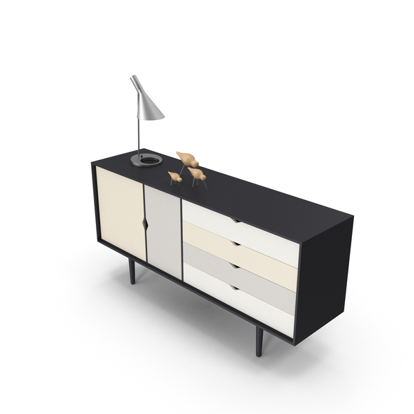 Mid-Century Modern Sideboard PNG & PSD Images