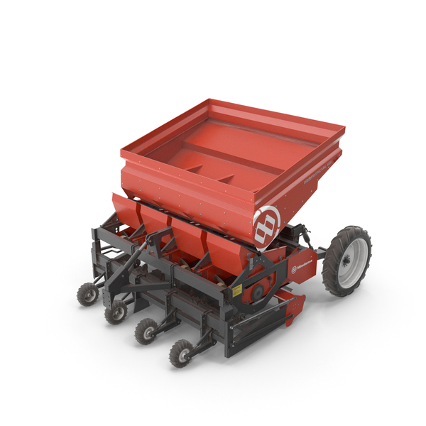 Harvester: Miedema Structural 4000 Potato Planter Red Used PNG & PSD Images