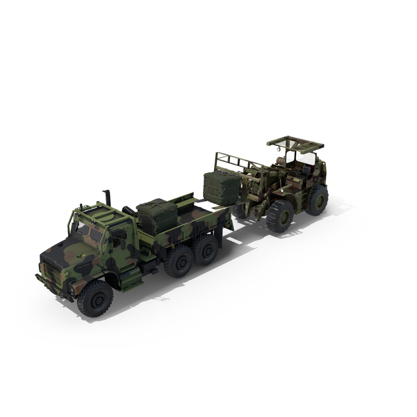 Military Forklift Loard Cargo To The OshKosh Truck PNG & PSD Images Military Forklift Loard Cargo To The OshKosh Truck PNG & PSD Images