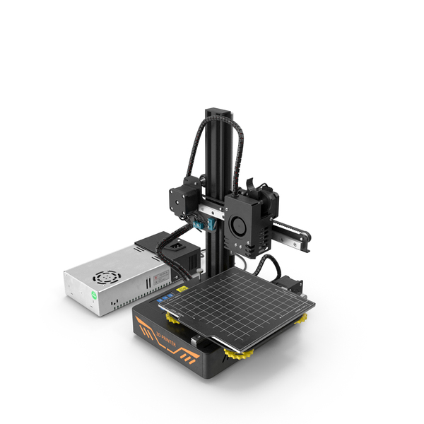Mini 3D Printer With PSU PNG & PSD Images