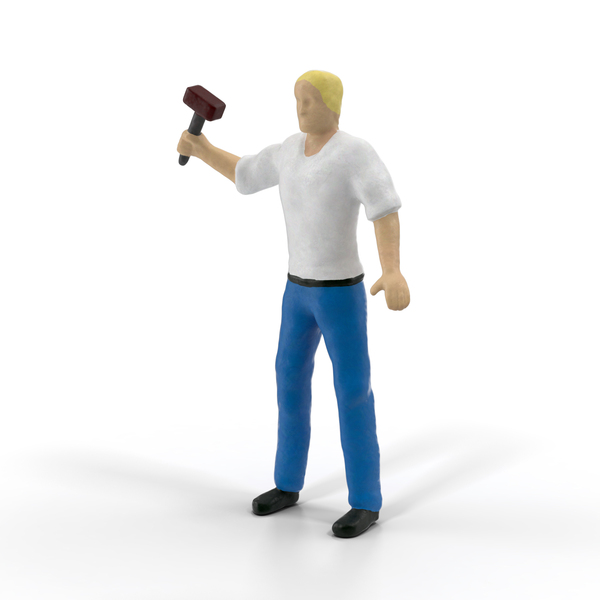Statuette: Miniature Man at Work PNG & PSD Images Statuette: Miniature Man at Work PNG & PSD Images