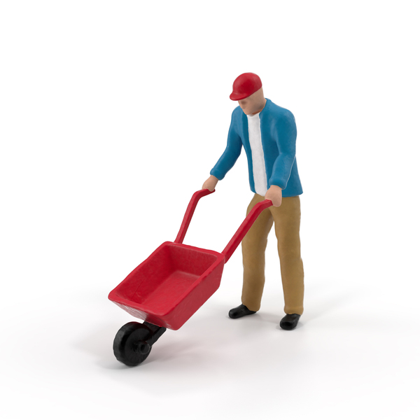 Statuette: Miniature Man at Work PNG & PSD Images