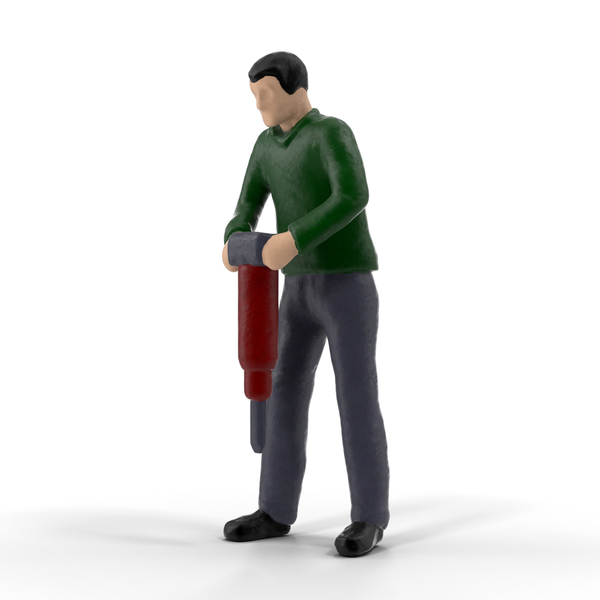 Statuette: Miniature Man at Work PNG & PSD Images