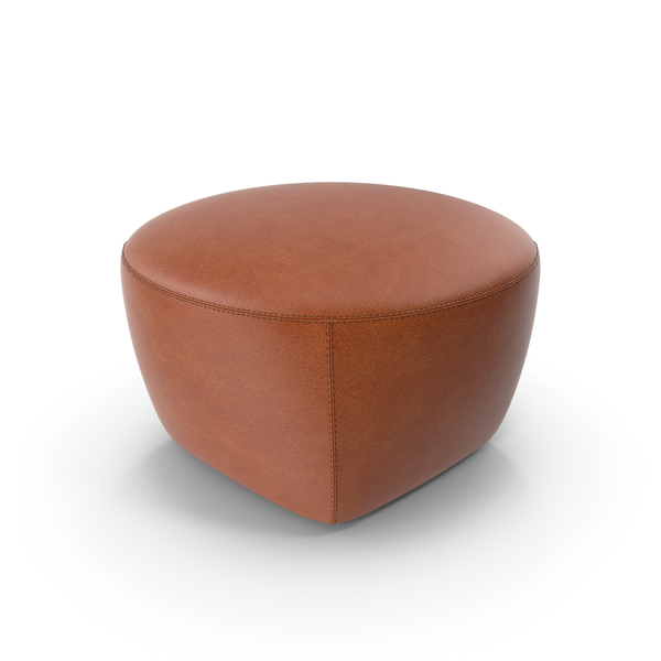 Ottoman: Minotti CAPRI Leather Pouf PNG & PSD Images Ottoman: Minotti CAPRI Leather Pouf PNG & PSD Images